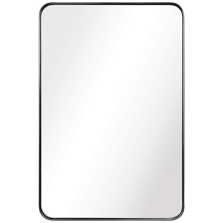 Image 2 Ultra Brushed Black 24" x 36" Rectangular Framed Wall Mirror
