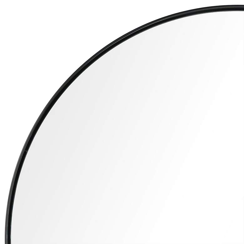 Image 3 Ultra Brushed Black 30" Round Metal Wall Mirror more views
