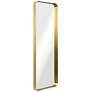Ultra Brushed Gold 18" x 48" Rectangular Framed Wall Mirror in scene