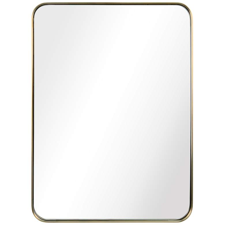 Image 2 Ultra Brushed Gold 22 inch x 30 inch Rectangular Framed Wall Mirror