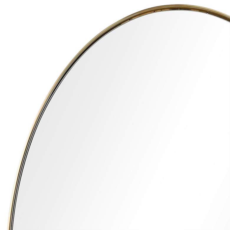 Image 3 Ultra Brushed Gold 24 inch x 36 inch Oval Framed Wall Mirror more views