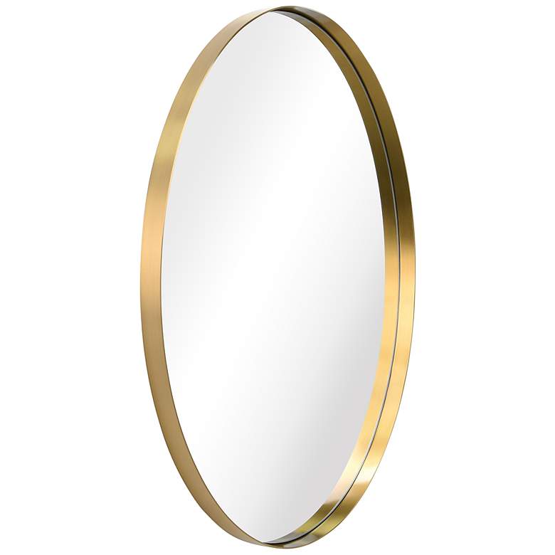 Image 4 Ultra Brushed Gold 24" x 36" Oval Framed Wall Mirror more views