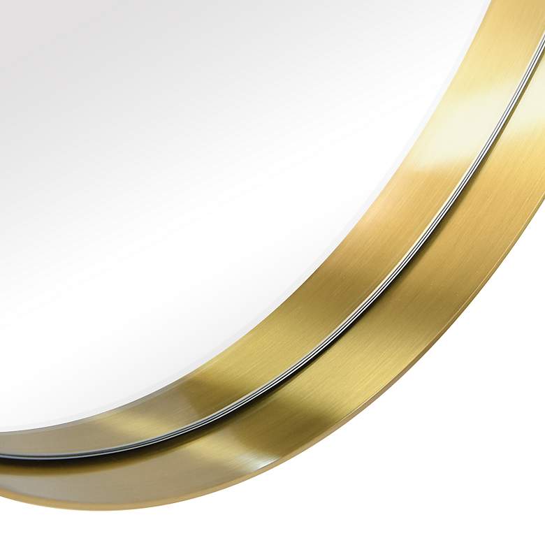 Image 5 Ultra Brushed Gold 24" x 36" Oval Framed Wall Mirror more views