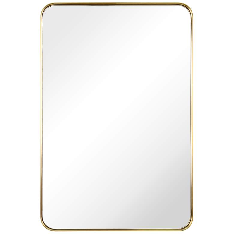 Image 2 Ultra Brushed Gold 24" x 36" Rectangular Framed Wall Mirror