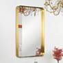 Ultra Brushed Gold 24" x 36" Rectangular Framed Wall Mirror