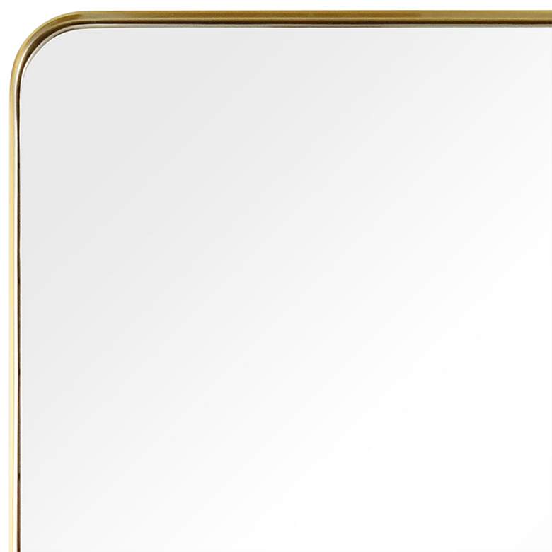 Image 3 Ultra Brushed Gold 24 inch x 36 inch Rectangular Framed Wall Mirror more views