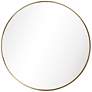 Ultra Brushed Gold 30" Round Framed Wall Mirror