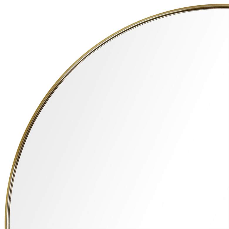 Ultra Brushed Gold 30 inch Round Framed Wall Mirror more views