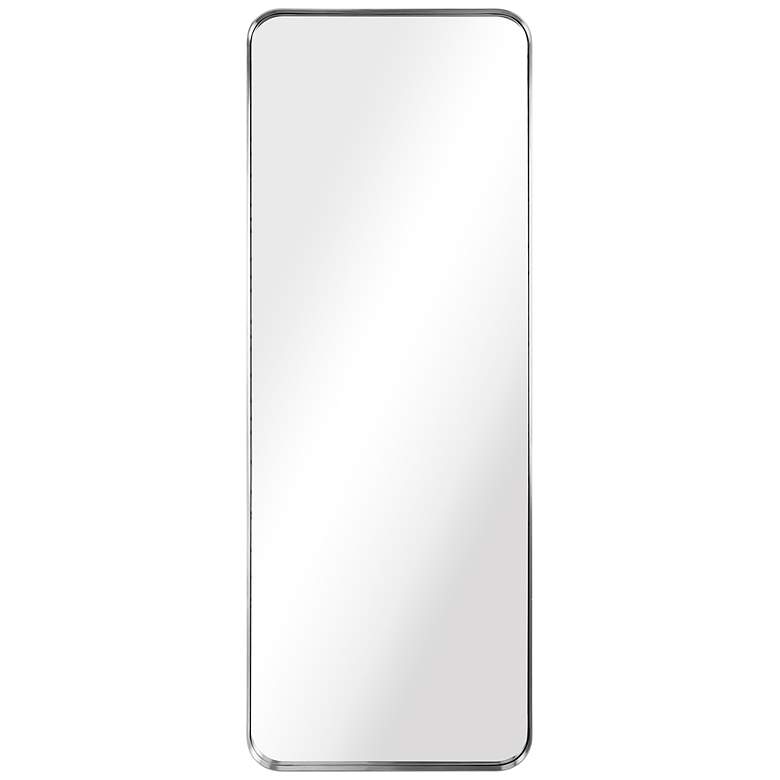 Image 2 Ultra Brushed Silver 18 inch x 48 inch Framed Wall Mirror
