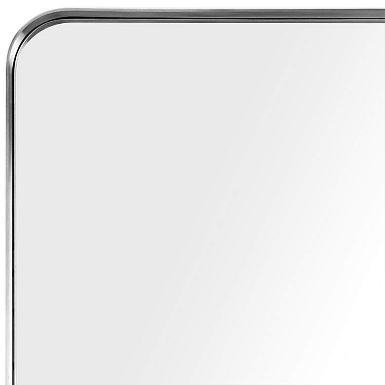 Image 3 Ultra Brushed Silver 18" x 48" Framed Wall Mirror more views