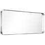 Ultra Brushed Silver 18" x 48" Framed Wall Mirror in scene