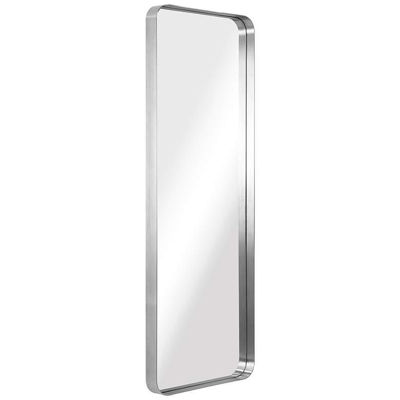 Image 6 Ultra Brushed Silver 18 inch x 48 inch Framed Wall Mirror more views