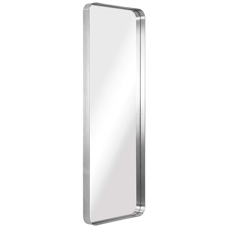Image 6 Ultra Brushed Silver 18" x 48" Framed Wall Mirror more views