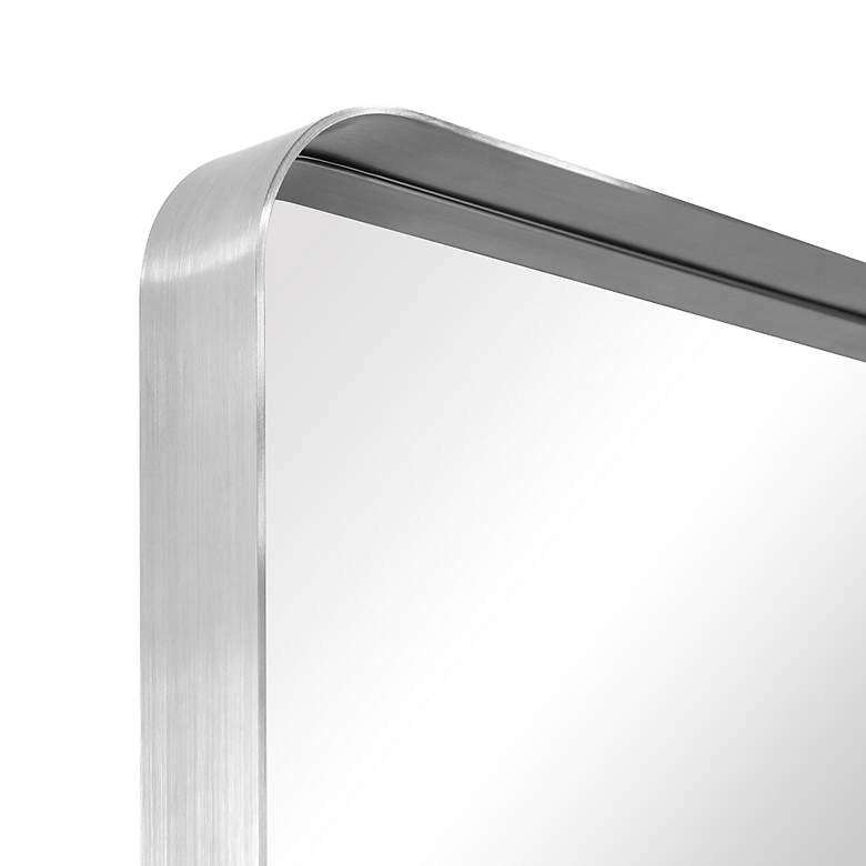 Image 5 Ultra Brushed Silver 22" x 30" Framed Wall Mirror more views
