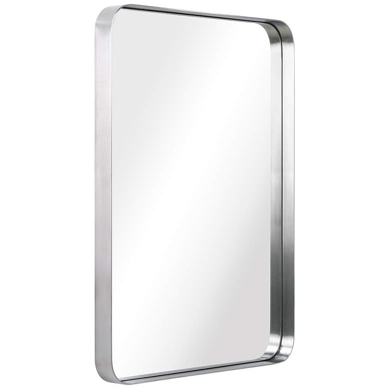 Image 6 Ultra Brushed Silver 22" x 30" Framed Wall Mirror more views
