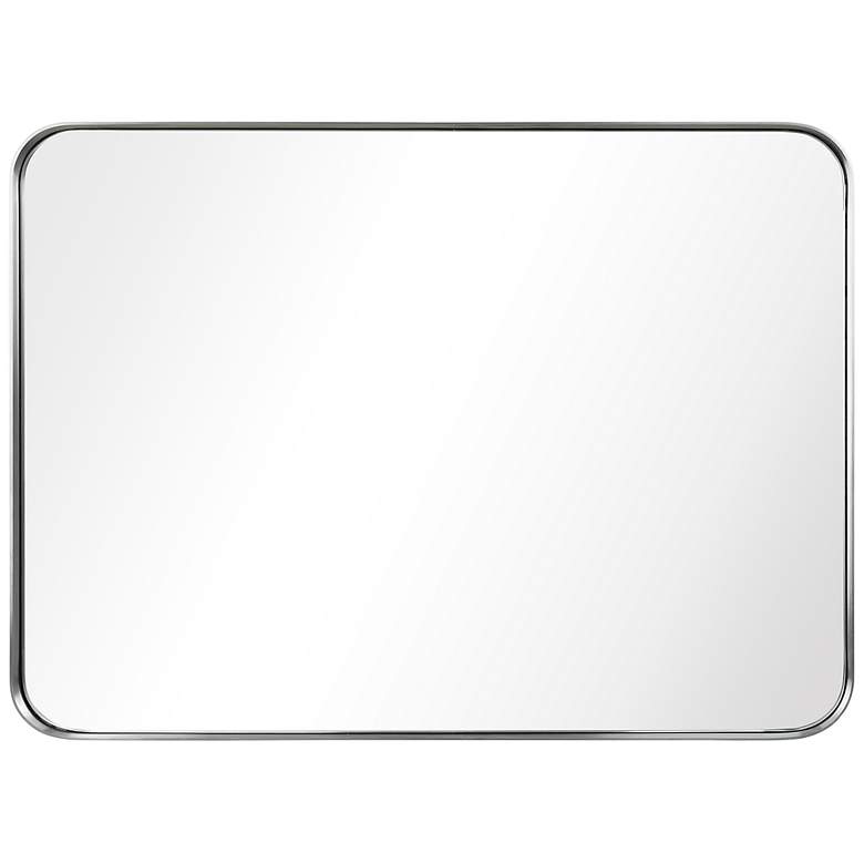 Image 7 Ultra Brushed Silver 22 inch x 30 inch Framed Wall Mirror more views