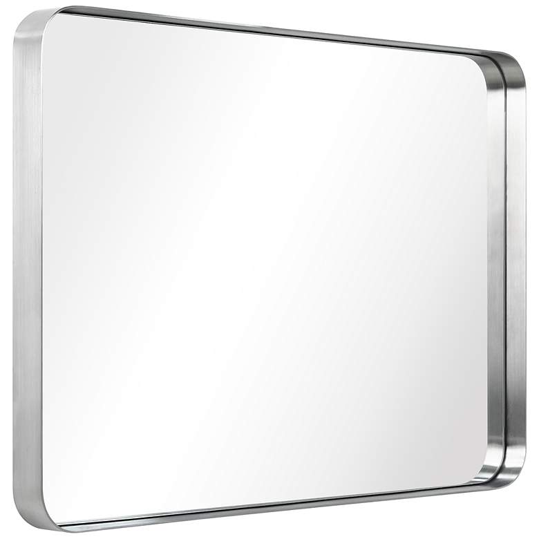 Image 4 Ultra Brushed Silver 24" x 36" Framed Wall Mirror more views