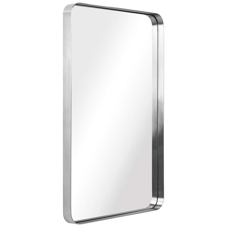 Image 6 Ultra Brushed Silver 24" x 36" Framed Wall Mirror more views
