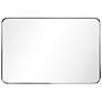 Ultra Brushed Silver 24" x 36" Framed Wall Mirror