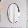 Ultra Brushed Silver 24" x 36" Oval Metal Wall Mirror