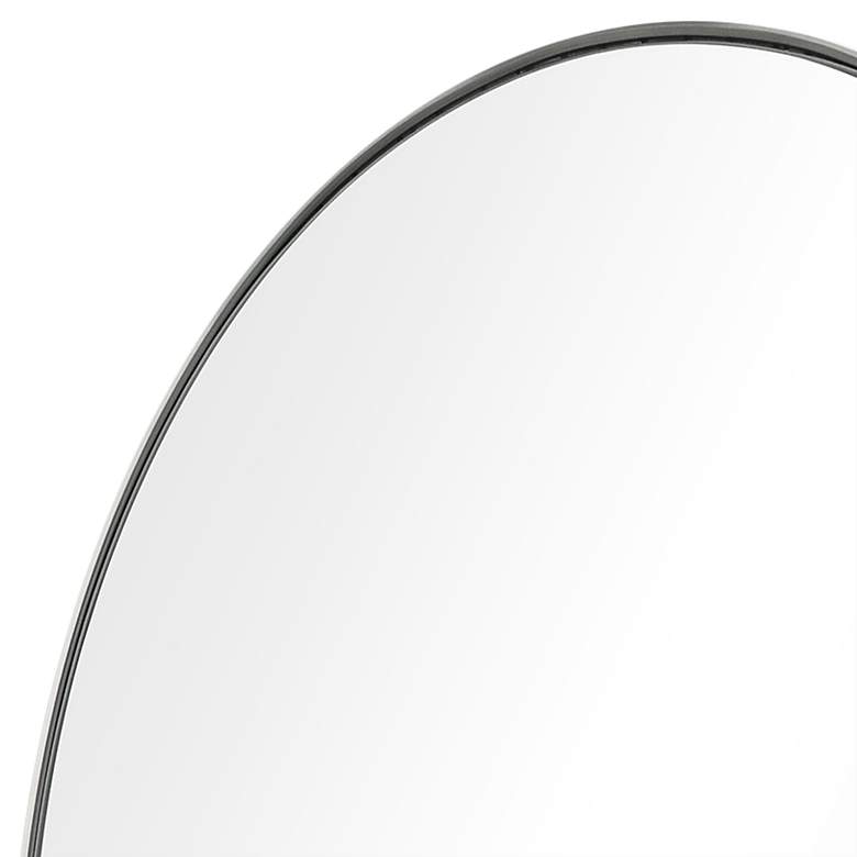 Image 3 Ultra Brushed Silver 24 inch x 36 inch Oval Metal Wall Mirror more views