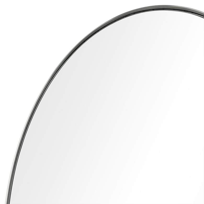 Image 3 Ultra Brushed Silver 24" x 36" Oval Metal Wall Mirror more views