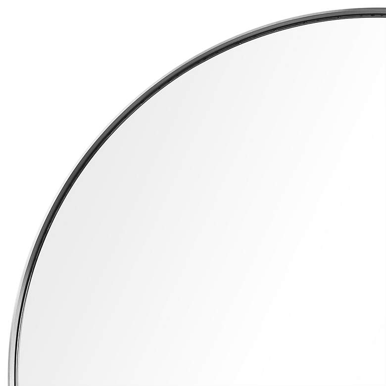 Image 3 Ultra Brushed Silver 30" Round Metal Wall Mirror more views