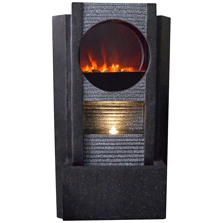 Image 1 Ultra Fire Outdoor LED Fireplace Fountain
