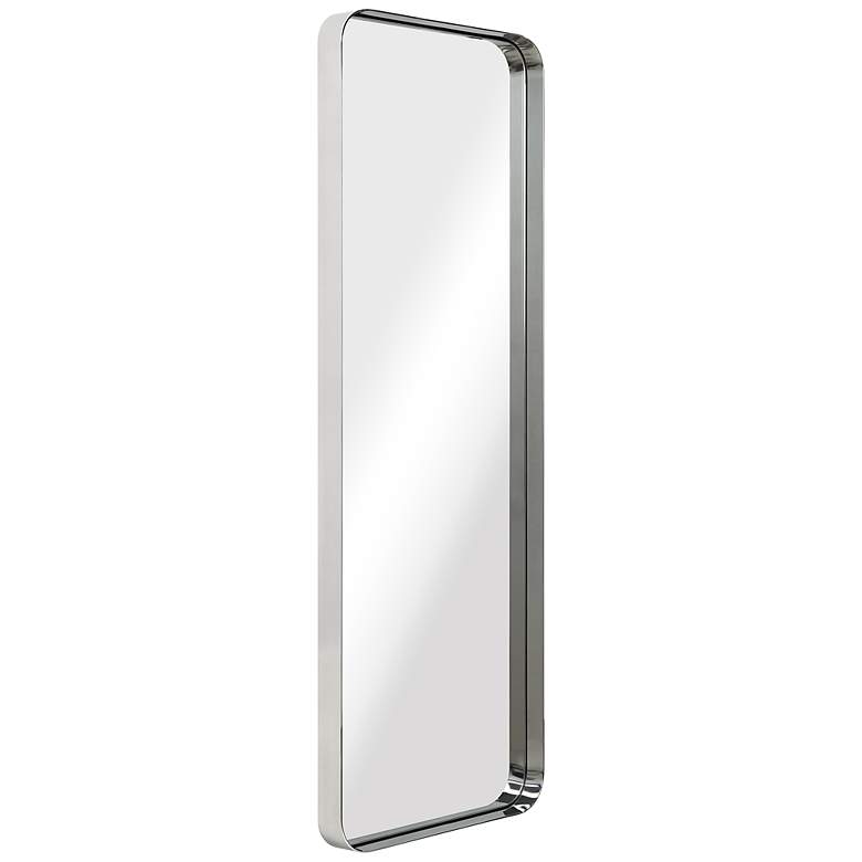 Ultra Polished Silver 18 inch x 48 inch Rectangular Wall Mirror