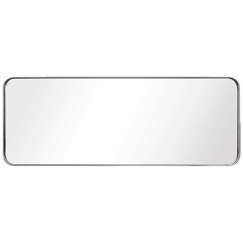 Image 5 Ultra Polished Silver 18 inch x 48 inch Rectangular Wall Mirror more views
