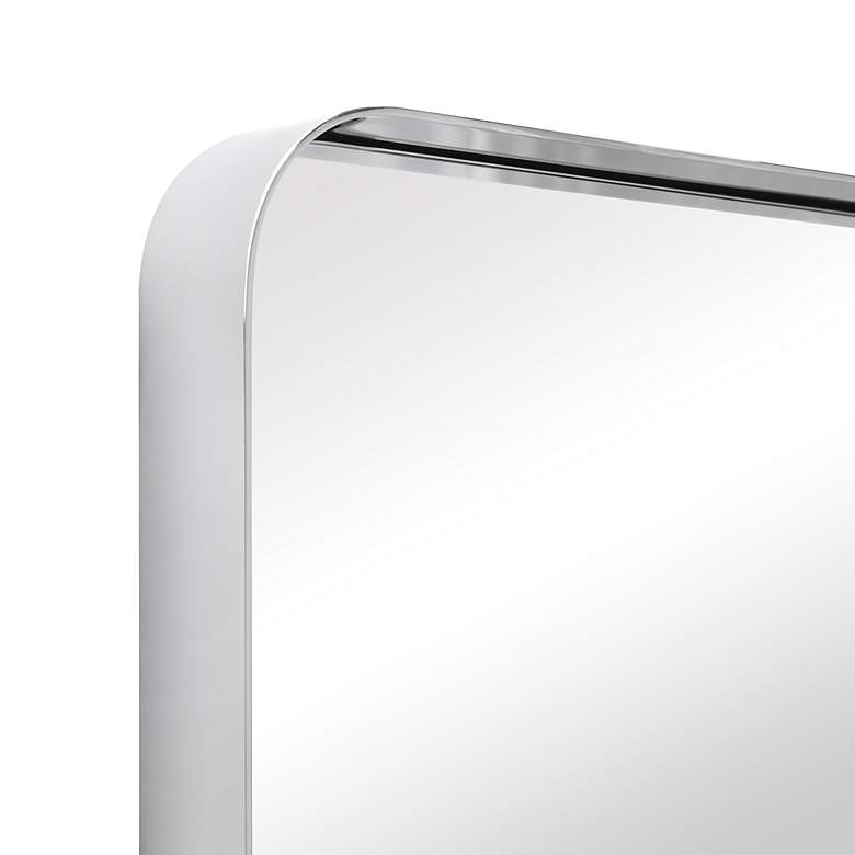 Image 6 Ultra Polished Silver 18" x 48" Rectangular Wall Mirror more views