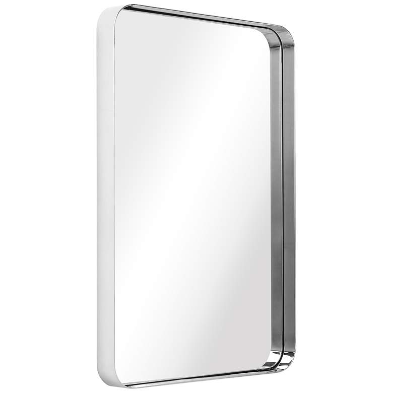 Image 6 Ultra Polished Silver 22 inch x 30 inch Rectangular Wall Mirror more views