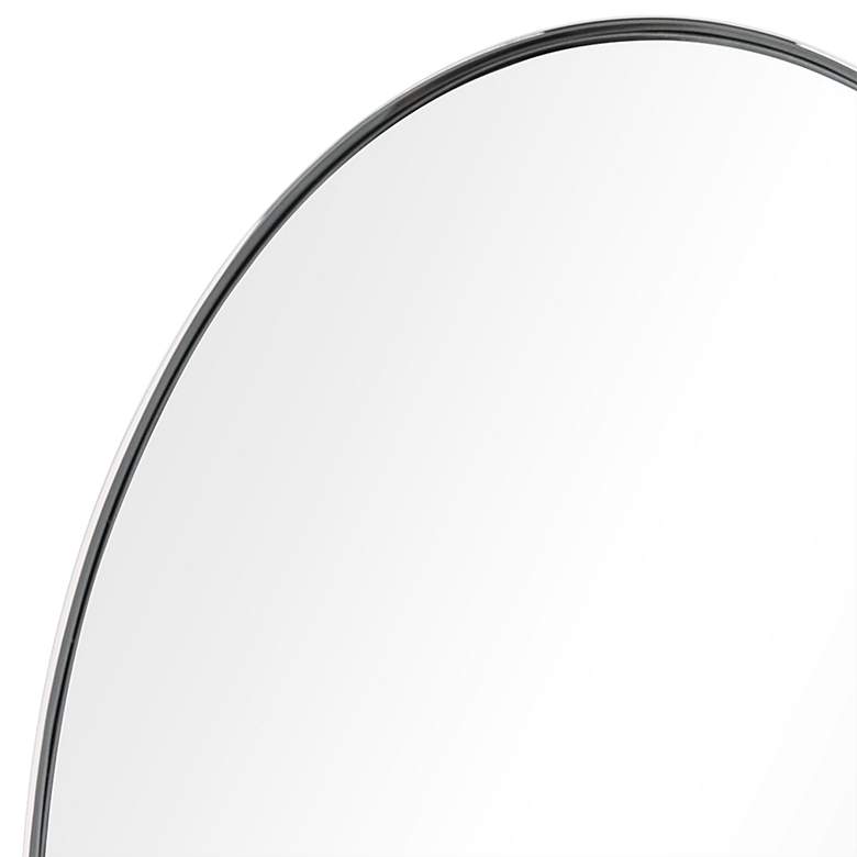 Image 3 Ultra Polished Silver 24 inch x 36 inch Oval Metal Wall Mirror more views
