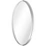 Ultra Polished Silver 24" x 36" Oval Metal Wall Mirror
