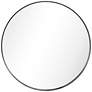 Ultra Polished Silver 30" Round Metal Framed Wall Mirror