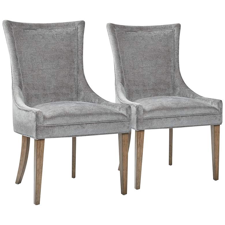 Image 1 Ultra Slate Dark Gray Dining Side Chairs Set of 2