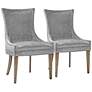 Ultra Slate Dark Gray Dining Side Chairs Set of 2