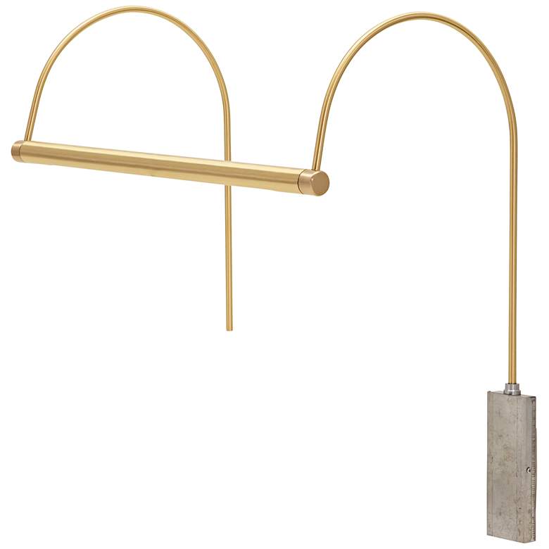 Image 1 Ultra Slim-Line 15" Wide Satin Brass LED Picture Light