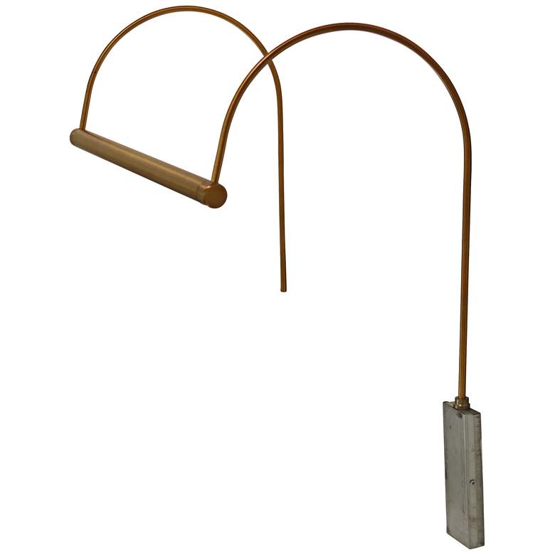 Image 1 Ultra Slim-Line 15" Wide Weathered Brass LED Picture Light