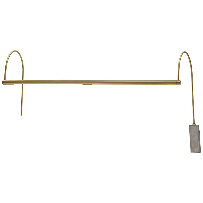 Image 1 Ultra Slim-Line 28" Wide Satin Brass LED Picture Light