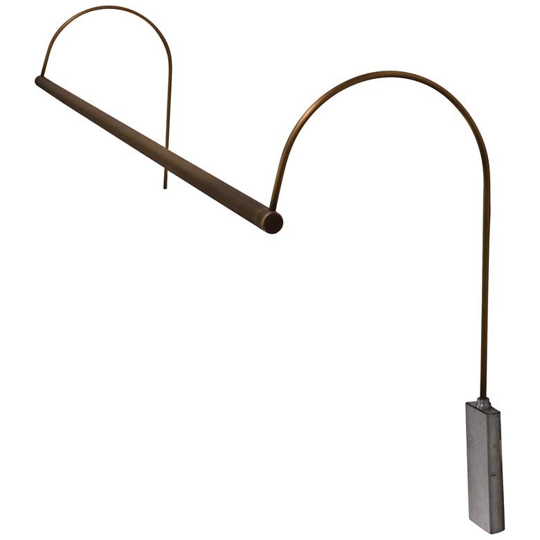Image 1 Ultra Slim-Line 41" Wide Antique Brass LED Picture Light