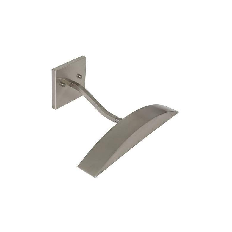 Image 1 Ultra-Wide 14" Wide Satin Nickel Direct Wire Picture Light