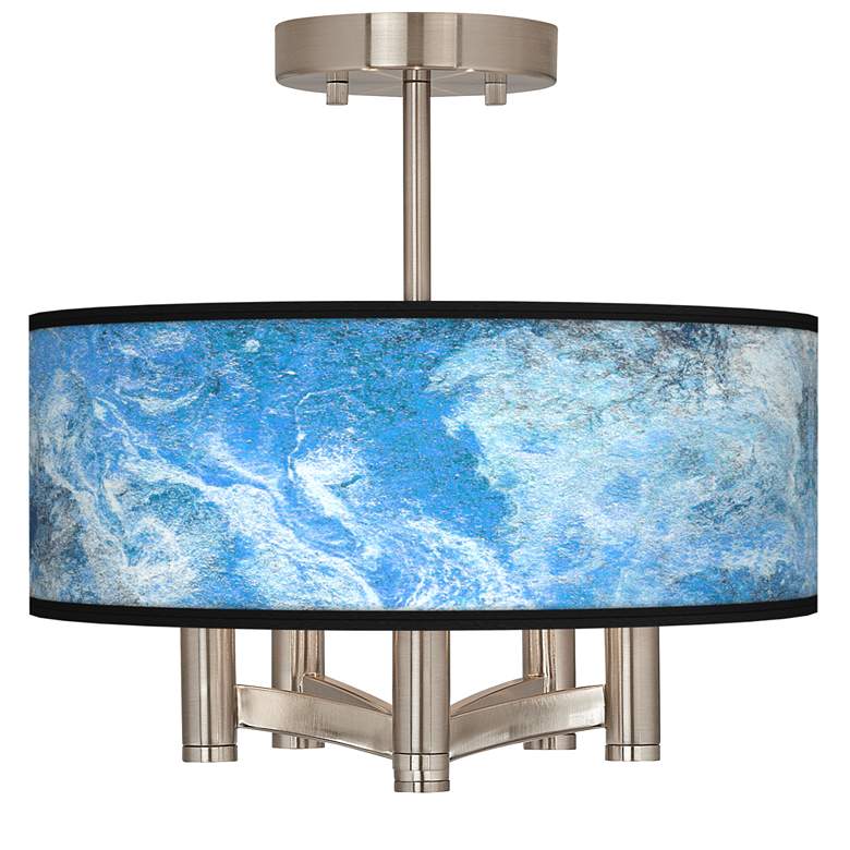 Image 1 Ultrablue Ava 5-Light Nickel Ceiling Light