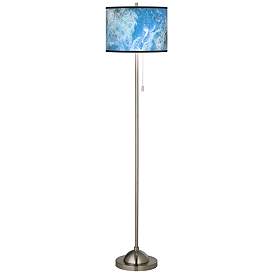 Image2 of Ultrablue Brushed Nickel Pull Chain Floor Lamp