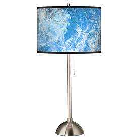 Image2 of Ultrablue Giclee Brushed Nickel Table Lamp