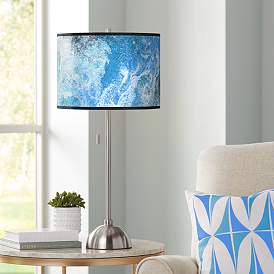 Image1 of Ultrablue Giclee Brushed Nickel Table Lamp