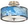 Ultrablue Giclee Glow 14" Wide Ceiling Light