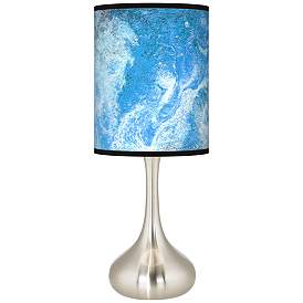 Image2 of Ultrablue Giclee Modern Droplet Table Lamp
