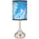 Ultrablue Giclee Modern Droplet Table Lamp
