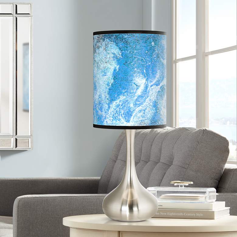 Image 1 Ultrablue Giclee Modern Droplet Table Lamp